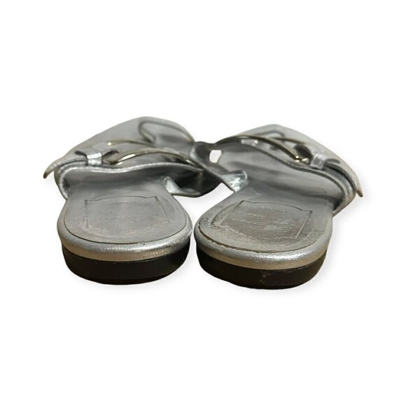 Roger Vivier Silver Toe Ring Thong Flat Sandals, Size 38EU - Picture 7 of 13